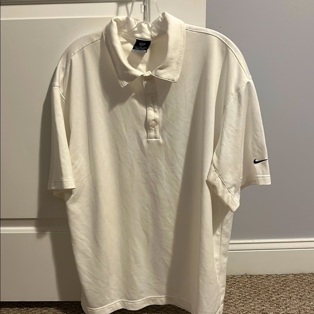 Nike White Golf Sphere Dry XL Short Sleeve